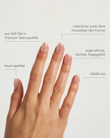 Künstliche Nägel, Soft Gel Press Ons Square Prosecco Short Square Doonails