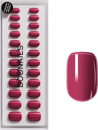 Künstliche Nägel, Soft Gel Press Ons Bubblegum Short Square Doonails