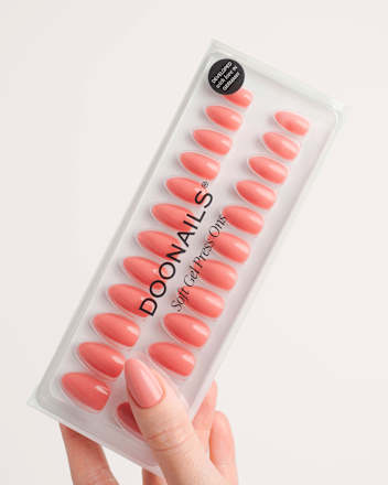 Künstliche Nägel, Soft Gel Press Ons Peach Please Short Almond Doonails
