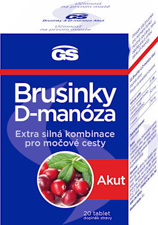 tablety Brusinky D-manóza akut GS