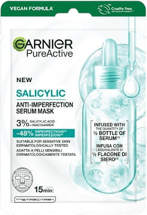 Maschera viso in tessuto Pure Salicylic  GARNIER SKIN ACTIVE