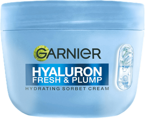 hydratační pleťový sorbet krém Hyaluron Fresh & Plump GARNIER