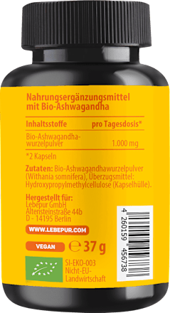 Ashwagandha Kapseln Lebepur