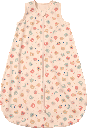 Schlafsack 1 TOG mit Bären-Muster, beige, 80 cm ALANA