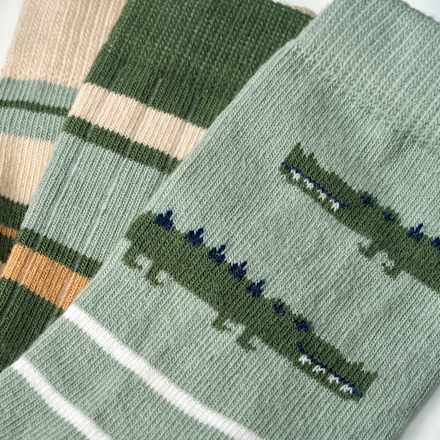 Socken mit Ripp-Struktur & Krokodil-Motiv, grün, Gr. 31/33 ALANA
