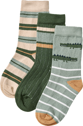 Socken mit Ripp-Struktur & Krokodil-Motiv, grün, Gr. 27/29 ALANA