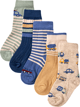 Socken mit Baustellen-Motiven, blau, Gr. 19/22 PUSBLU