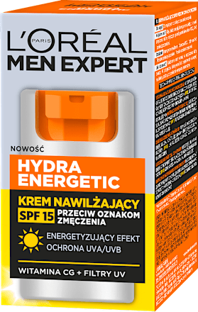 Krem nawilżający Hydra Energetic SPF15 L'ORÉAL PARiS MEN EXPERT