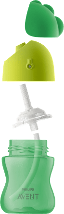 Detský hrnček s ohybnou slamkou - 12m+, zelený PHILIPS AVENT