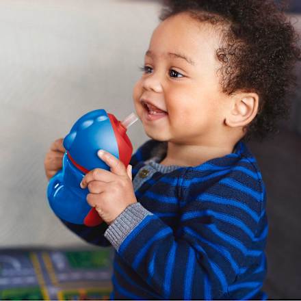 Detský hrnček s ohybnou slamkou - 9m+, modrý PHILIPS AVENT