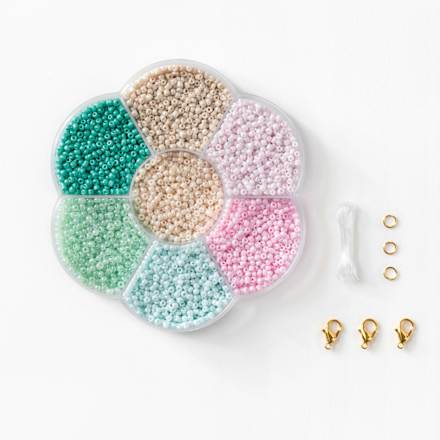 Perlenbastelset, Rocailles, pastell Dekorieren & Einrichten