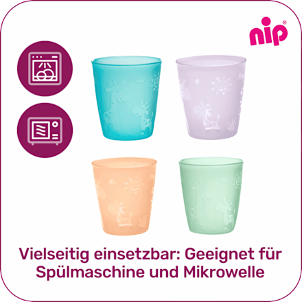 Trinkbecher bunt, ab 12. Monat, 250 ml Nip