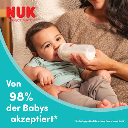 Babyflasche Perfect Match Nilpferd 3+ Monate 260 ml NUK