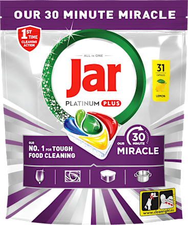 Kapsule za strojno pomivanje posode Platinum Plus All In One Jar