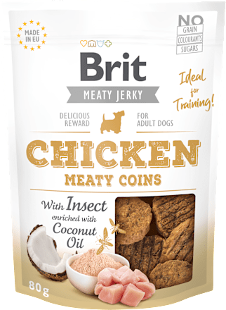 Pochúťka pre psy Meaty Jerky Chicken Brit