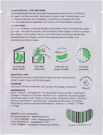 Augenpads Matcha (1 Paar) Yeauty