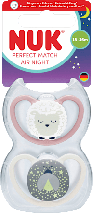 Schnuller Perfect Match Air Night 18-36 Monate sortiert NUK