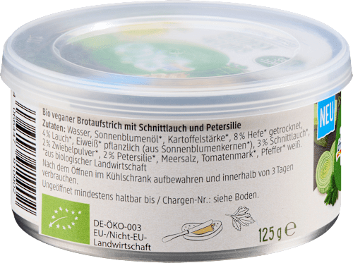 Brotaufstrich, Vegane Pastete Gartenkräuter dmBio