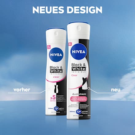 Antitranspirant Deospray Black & White Invisible Clear NIVEA