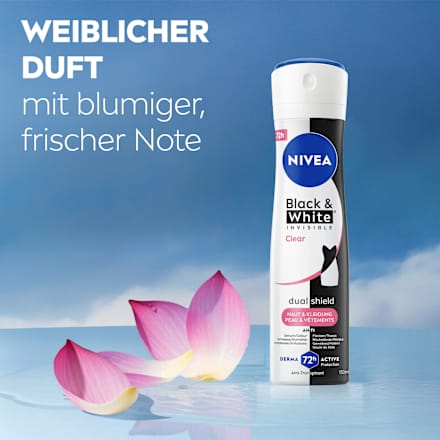Antitranspirant Deospray Black & White Invisible Clear NIVEA