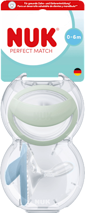 Schnuller Perfect Match Grün/Blau 0-6 Monate NUK