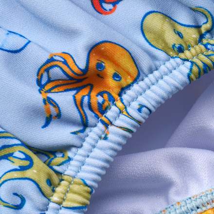Windelbadehose mit Oktopus-Muster, blau, Gr. 74/80 PUSBLU