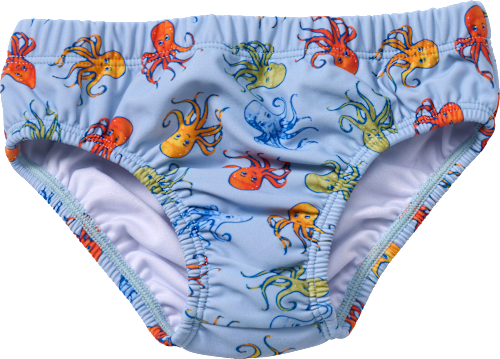 Windelbadehose mit Oktopus-Muster, blau, Gr. 74/80 PUSBLU