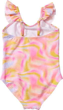 Badeanzug mit Rüschen, rosa, Gr. 122/128 PUSBLU