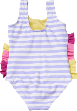 Badeanzug mit Einhorn-Motiv & Rüschen, lila, Gr. 86/92 PUSBLU