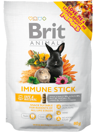Tyčinky pre hlodavce ANIMALS IMMUNE STICK Brit