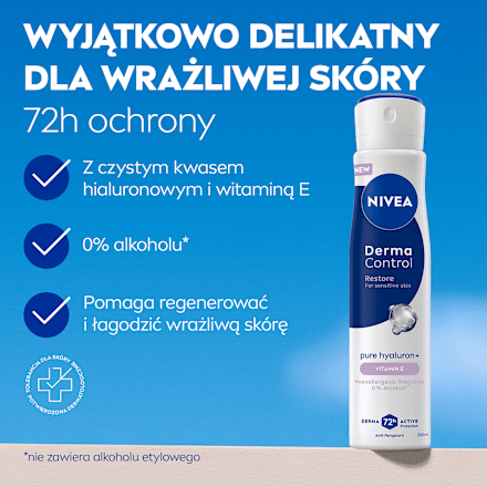 Antyperspirant w spray'u Derma Control Restore  NIVEA