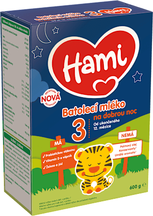 pokračovací mléčná kojenecká výživa 3 DN 12m Hami