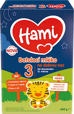 pokračovací mléčná kojenecká výživa 3 DN 12m Hami
