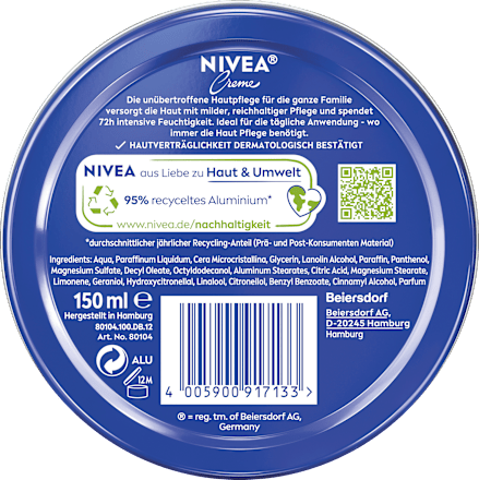 Pflegecreme in der Dose NIVEA