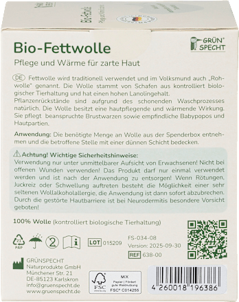 Fettwolle Bio Grünspecht