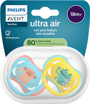 Schnuller ultra air Affe und Frosch 18+ Monate PHILIPS AVENT