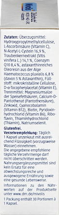 Zellschutz mit Q10 + NAC + OPC + Astaxanthin Kapseln 30 St Mivolis