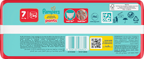 Baby Pants Gr. 7 XL (15+ kg) Big Pack Pampers premium protection