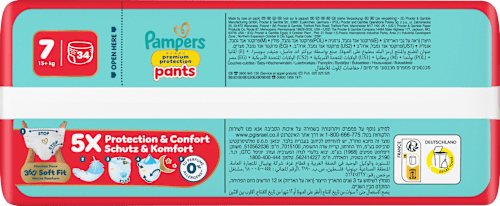 Baby Pants Premium Protection Gr. 7 XL (15+ kg) Big Pack Pampers premium protection
