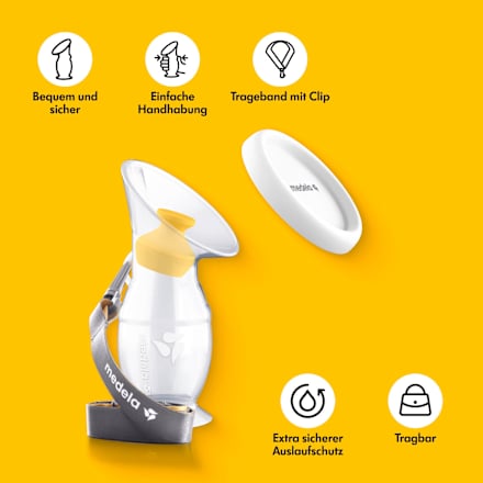 Auffangbehälter für Muttermilch Silikon Medela