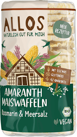Amaranth Maiswaffeln Rosmarin & Meersalz ALLOS