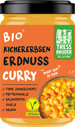 Fertiggericht, Kichererbsen Erdnuss Curry  TRESSBRÜDER