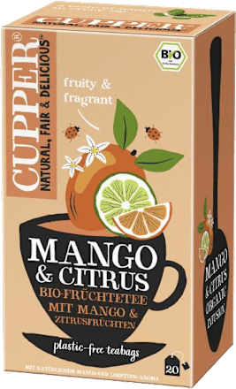 bio čaj s příchutí Mango & Citrus 20x1,8 g Cupper
