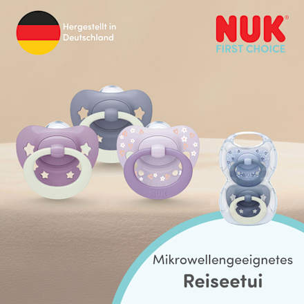 Schnuller First Choice Classic Day & Night Lila 0-6 Monate NUK