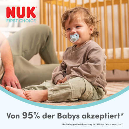 Schnuller First Choice Classic Day & Night Blau 6-18 Monate   NUK