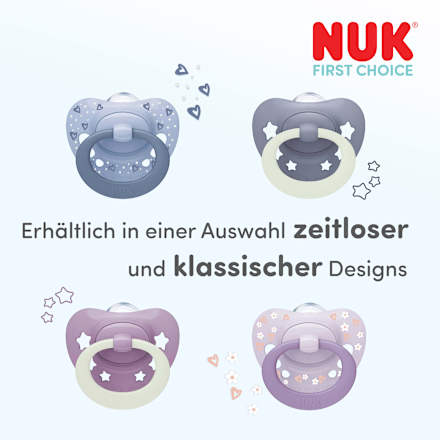 Schnuller First Choice Classic Day & Night Lila 6-18 Monate NUK