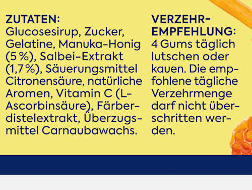 Gums Manuka Honig mit Vitamin C Zirkulin