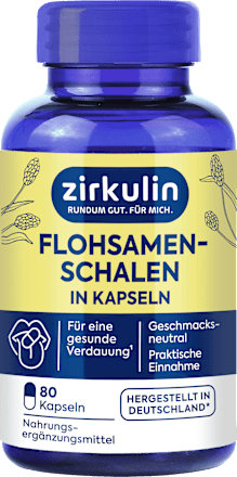 Kapseln Flohsamenschalen Zirkulin