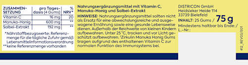 Gums Manuka Honig mit Vitamin C Zirkulin