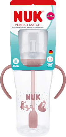 Trinklernflasche Perfect Match mit Strohhalm  8+ Monate sortiert NUK